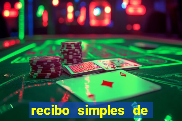 recibo simples de pagamento word